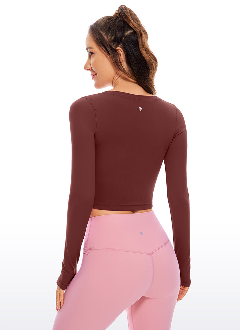 CRZ YOGA Quần legging yoga tay dài Butterluxe dành cho nữ, màu Noctilucence Red