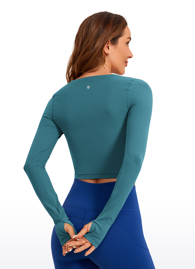 CRZ YOGA Quần legging yoga dài tay Butterluxe dành cho nữ Màu xanh petrol